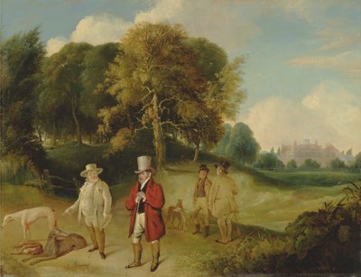 J.M.W. Turner and Walter Fawkes at Farnley Hall by John Robert Wildman